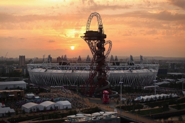 Sunset over the Olympic Stadium