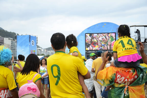 Fans watching the Games