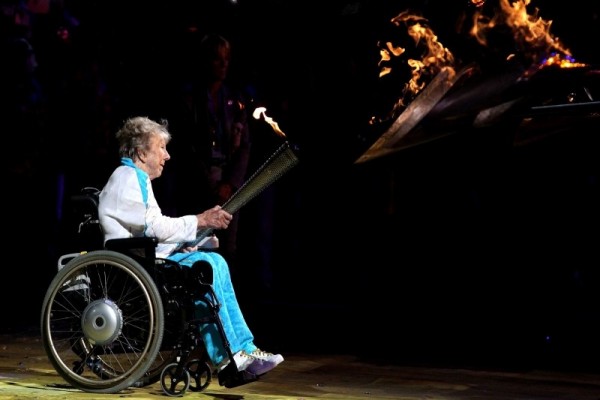 Lighting the Paralympic Cauldron